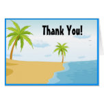 Beach Pool Party Thank You Note Card