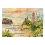 Beach Post Sunrise- Psalm 139:17-18a Card