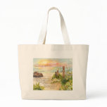 Beach Posts Sunrise-Psalm 139 8x10 Tote Bags