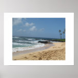 Beach Romance Poster-your names in the sand