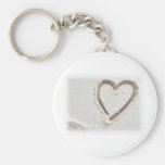 Beach Sand Heart Key Chain