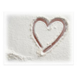Beach Sand Heart Postcard