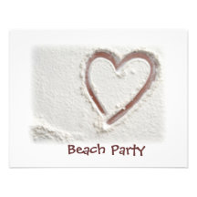 Beach Sand  Valentine Announcement
