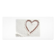 Beach Sand  Valentine Rack Card Template