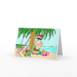 Beach Santa Greeting Cards