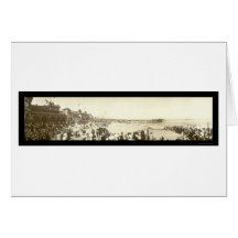 Beach Santa Cruz, CA Photo 1908 Cards
