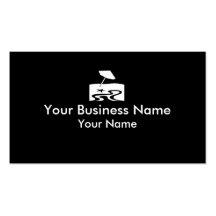 Beach scene black white business cards