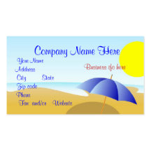 Beach Scene Business Card Templates