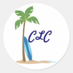 Beach Scene Round Sticker