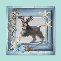 Beach Schnauzer - Jr magnets
