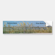 Beach Sea Oats Along the Road on Hatteras Isand Bumper Stickers