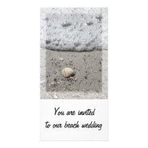 Beach seashell invitation photocard picture card