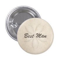 Beach Serenity Best Man Button