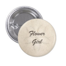 Beach Serenity Flower Girl Button