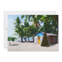 Beach Shack Under the Palms at Christmas