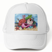 Beach Shells Cap Trucker Hat