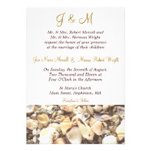Beach Shells Wedding Invitation