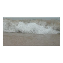 Beach Storm Surf Photo Card
