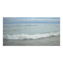 Beach Storm Waves Personalized Photo Card