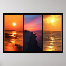 Beach Sunrise Series Posters