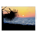 Beach sunset greeting cards