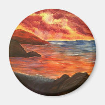 Beach Sunset Magnet