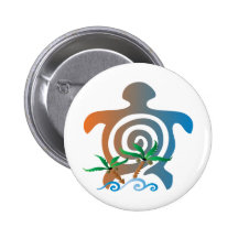 Beach-sunset-turtle Pin