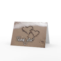 Beach thank you greeting card