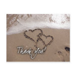 Beach thank you card post cards