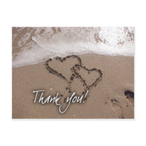 Beach thank you card post cards