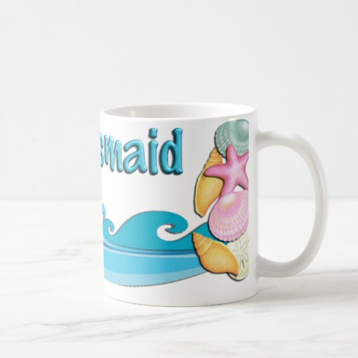 Beach theme Bridesmaid gift coffee mug cup