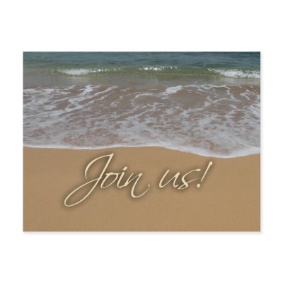 Beach theme party invitation post card by perfectpostage