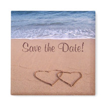 Beach theme save the date! refrigerator magnets