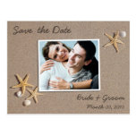 Beach Theme Save the Date Photo Postcards