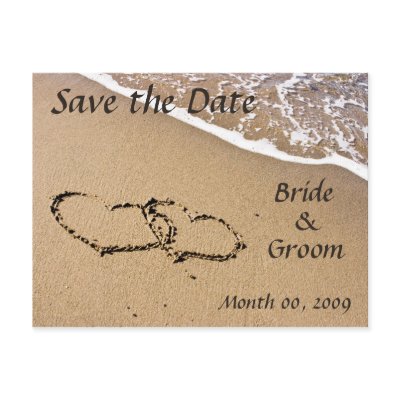 Beach Theme Save the Date postcards by PMCustomWeddings