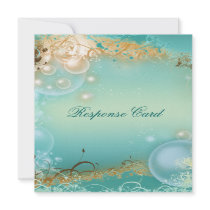 Beach theme wedding - elegant party custom invites