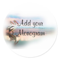 Beach Theme Wedding Envelope Seals, Labels Stickers