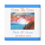 Beach theme wedding tropical cruise fridge magnets