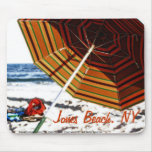 "Beach Umbrella Glow" Jones Beach, NY Mousepad