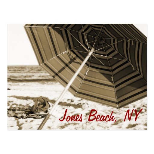 "Beach Umbrella" Jones Beach Postcard
