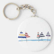 Beach Umbrellas Keychain