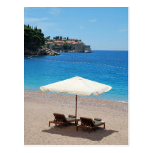 Beach vacations in Montenegro Postcard