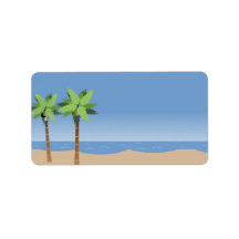 Beach Vista Blank Labels