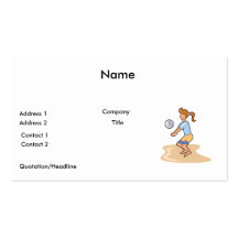 beach volleyball girl business cards