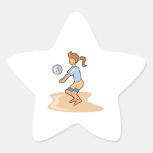 beach volleyball girl sticker