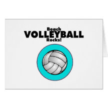 Beach Volleyball Rocks Greeting Card