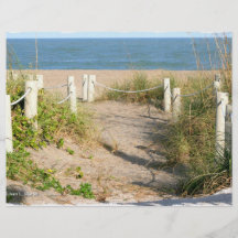 Beach walk dune roped off Florida Beach Colour Flyer Design