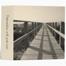 Beach Walk in Sepia Binders