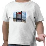 Beach Warning Sign Tee Shirts