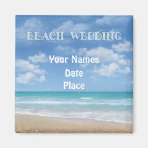 Beach Wedding (customizable) Refrigerator Magnet